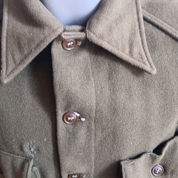 Men's Medium Vintage Shirt Army OG 108 Vietnam Military Distress 1960s 70s - Picture 3 of 11